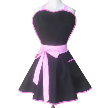 

Sexy strap Aprons for Woman girl's dress Party Apron avental cozinha Sleeveless Bib cleaning cotton cooking baking accessori