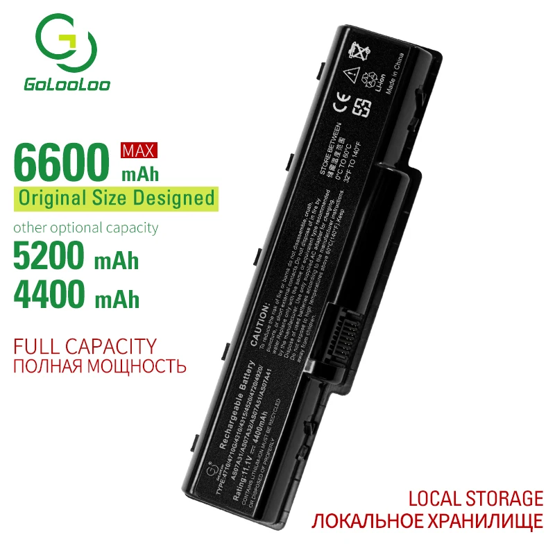 Pаспродажа Golooloo 6 ячеек Аккумулятор для ноутбука acer AS 2007A AS07A31 AS07A32 AS07A41 AS07A42 AS07A51 AS07A52 AS07A71 AS07A72 AS07A75