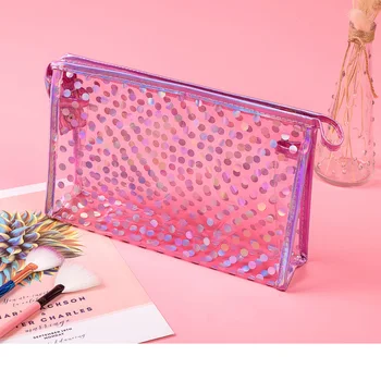 

Fashion Dot Lady Make Up Bag Cute Cosmetic Bag Mini Jelly bag Women Makeup Bag Dropshipping Candy Color PVC Cosmetic Bag