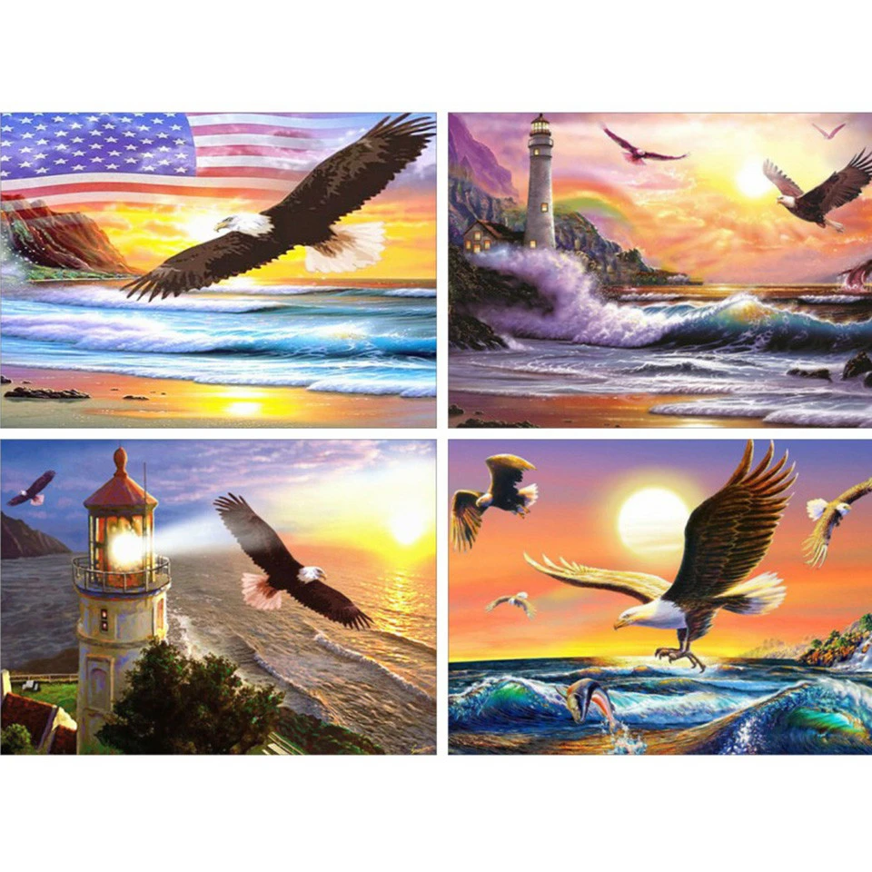 AZQSD Diamond Painting 5d Eagle Embroidery Sale Animal Full Drill Square Picture Of Rhinestones Diy Needlework Gift Home Decor | Дом и сад