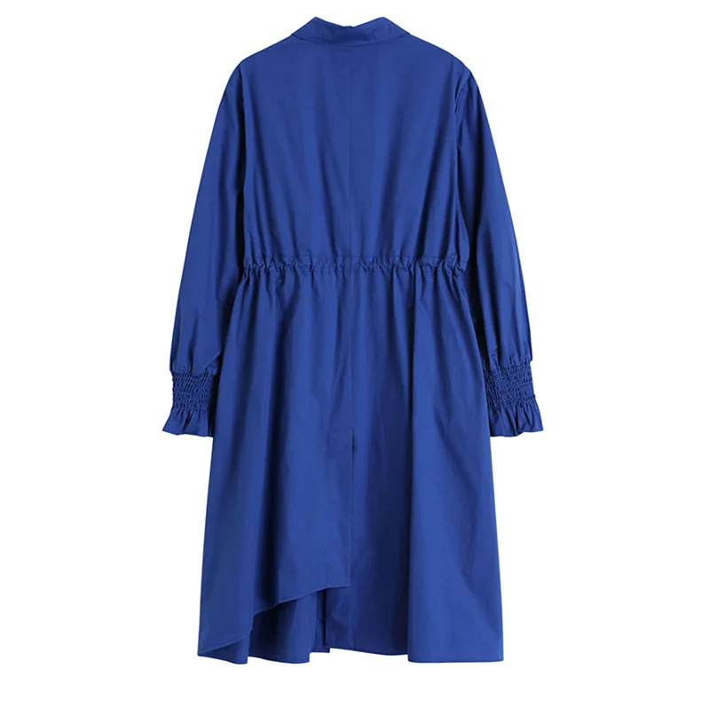Autumn Winter Woman's Slim Dress For Women Spring Ladies Loose Shirt Dresses Women's Temperament Blue Harajuku Dress