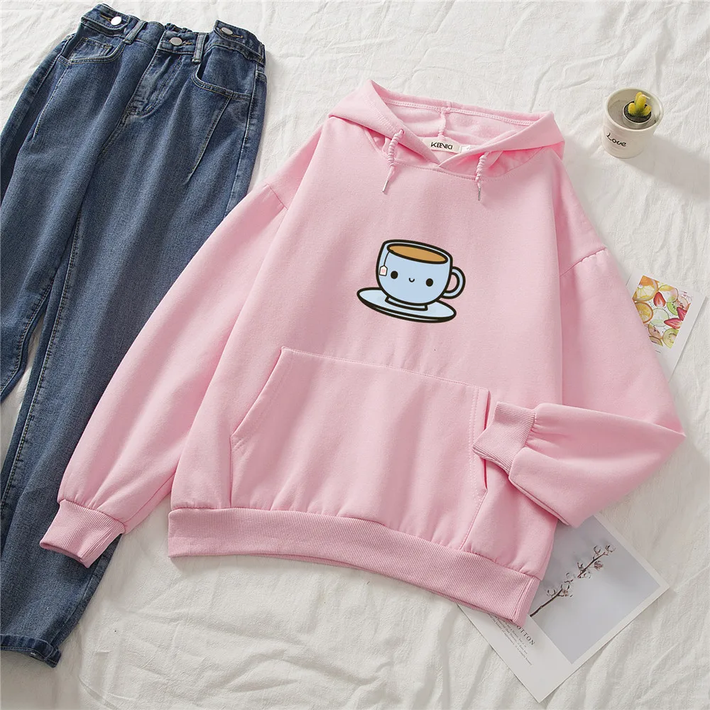 

Cartoon Graphic Print Hoodies Women Hoodie Oversize Pullovers Harajuku Warm Kawaii Female Streetwear Sweatshirts Korean Clothes