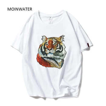

MOINWATER Tiger Pattern T shirts for Women 2020 New Lady Fashionable Cotton Tees Short Sleeve Female Summer Tops MT1949
