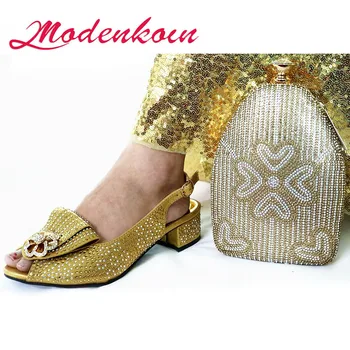 

good price Italian Shoes and Bag Set African Wedding Shoe and Bag set Italy Shoe and Handbag Summer Set Women