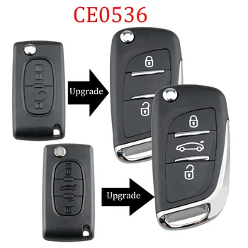 

Modified Flip Key Shell Remote Key Case 3 Button for Peugeot 306 407 408 607 for Citroen C4 C2 Car Key CE0536 VA2 Blade