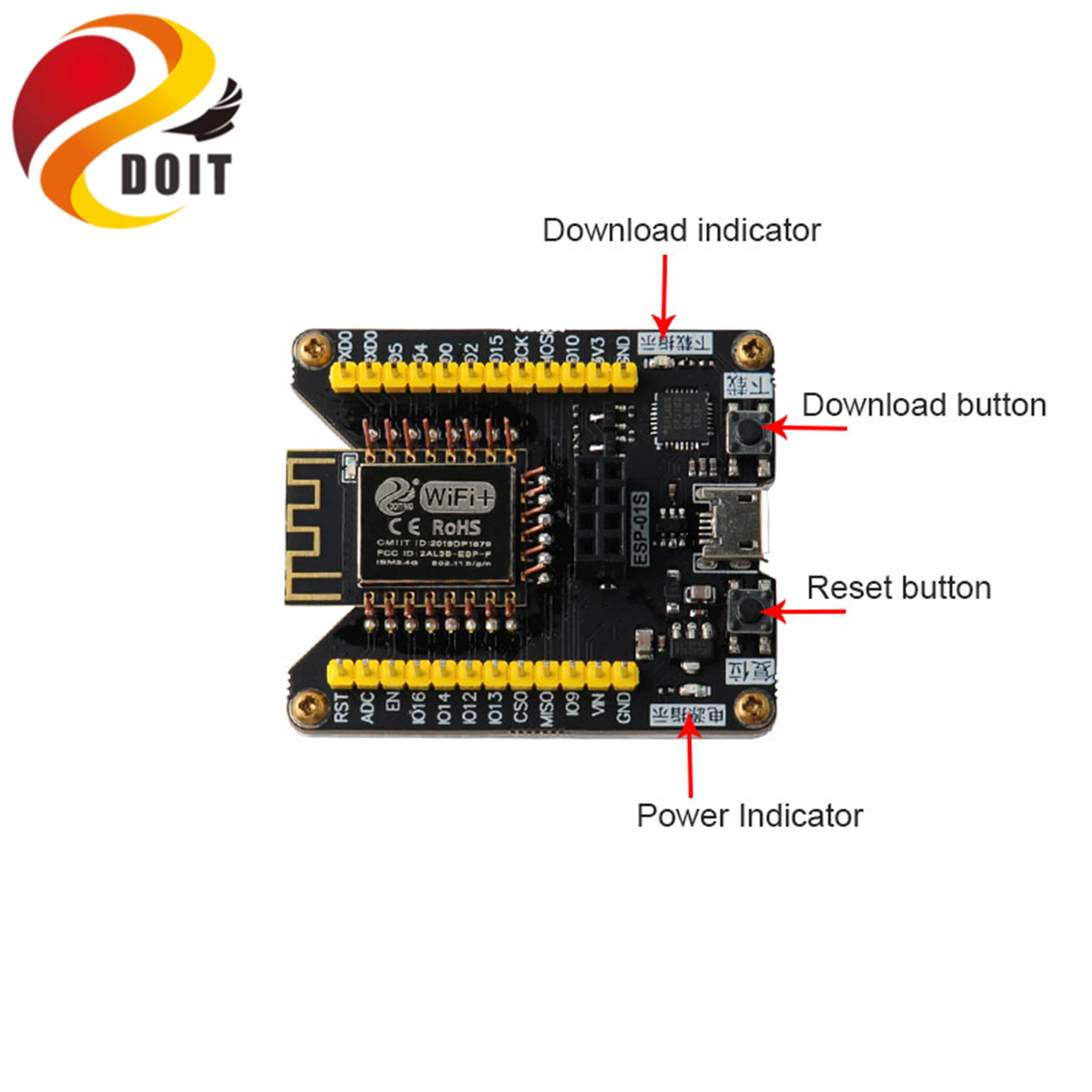 Макетная плата SZDOIT ESP8266/8285 тестовый стенд инструмент для зажигания загрузчик без