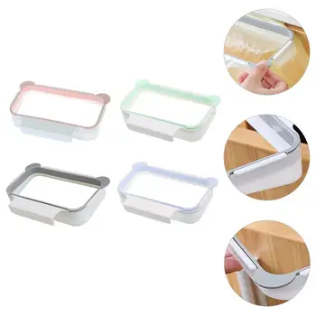 

4Pcs Kitchen Hanging Rack Garbage Bag Rack Cleaning Cloth Rack Panda Type Door Back ABS Hanging For Kitchen Garbage Bag Rag Rack