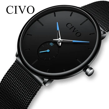 

NO.2 Fashion Watch Men Waterproof Slim Mesh Strap Minimalist Wrist Watches For Men Quartz Sports Watch Clock