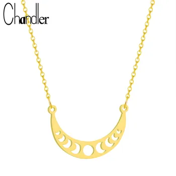 

Chandler Minimalist Lunar Crescent Moon Necklace For Women Girls Birthday Gift Bridesmaid Gift Celestial 316L Steel Jewelry