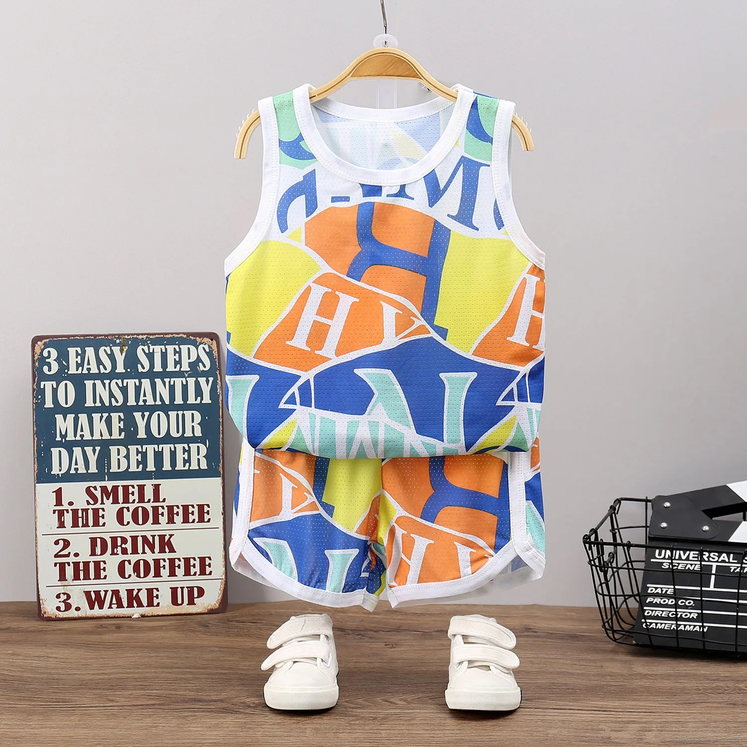Summer Kids Clothing Sets Quick-drying Suit Boys Sports Sets Girls Sleeveless T Shirts + Shorts 2pcs/set Baby Clothes Suit kids clothing set kids sports suit children sports suit