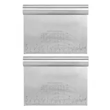 Сливочное торт 2 шт. бытовой Кухня Нержавеющая сталь весы нож для выпечки, для рубки теста скребок испечь инструмент кекс украшения