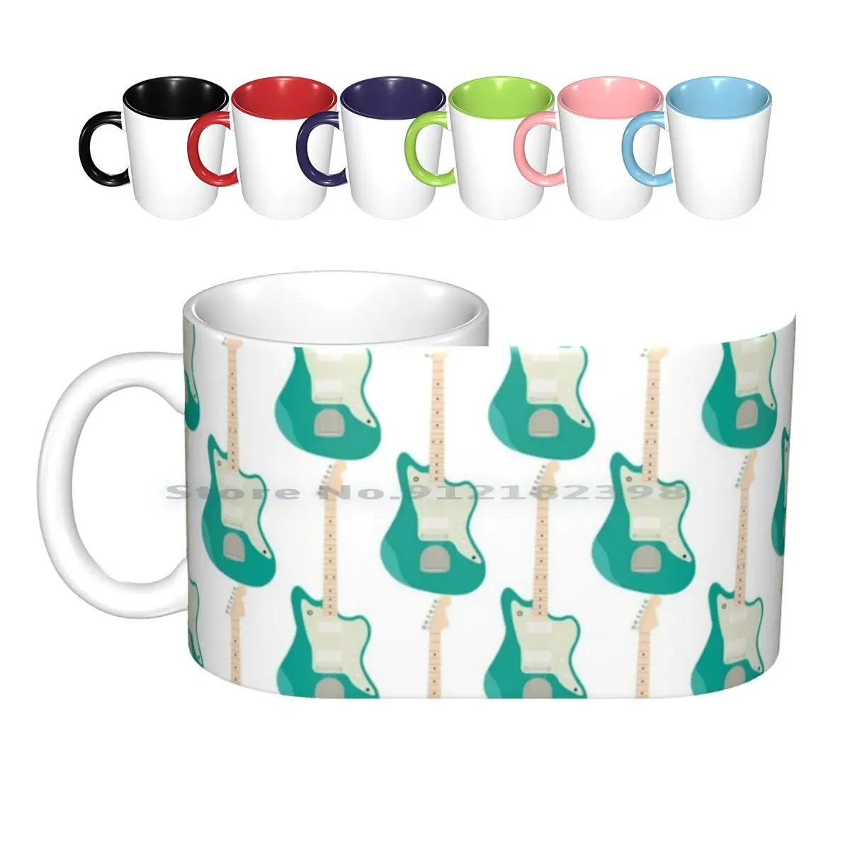 Seaoam Jazzmaster Tazze In Ceramica Tazze Da Caffè Tazza Da Tè Al Latte Jazmaster Jazz Chitarra Elettrica N Roll Music Seafoam Squier