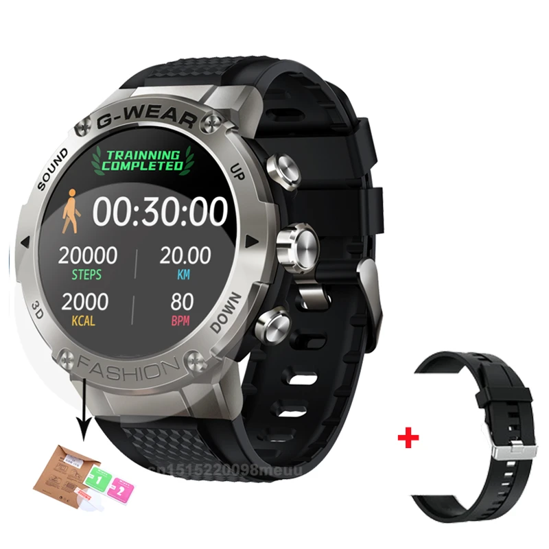Sports Smart Watch Men BT Phone Call Customize Watch Faces Music Fitness Tracker Super Long Standby Smartwatch Android IOS K28H 