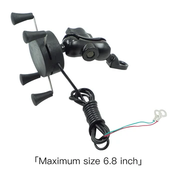 

Dirt Bike Mobile Phone Holder faucet wireless charging Black Aluminum Mobile Phone Holder Bracket for Electro motorcycle
