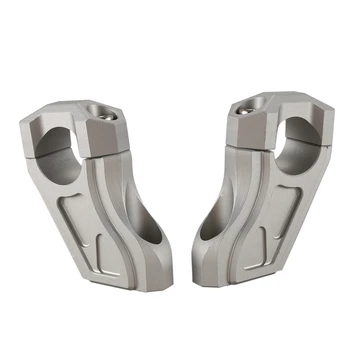 

Handle Bar Clamp Raised Extend Handlebar Mount Riser for Bmw R Nine T R9T 2014-2018(Silver)