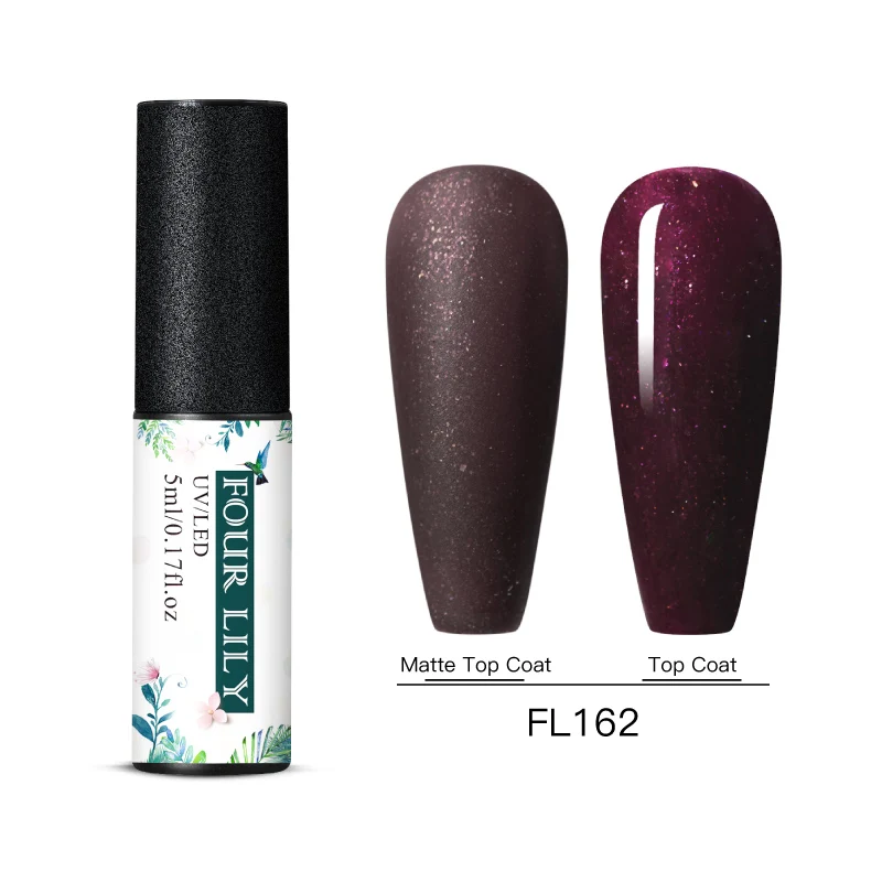 Four Lily Gel Nail Polish Pure Color Semi Permanent UV Gel Nail Polish Gel For Manicure Varnish Paint Hybrid Nail Art Lacquer - Цвет: BS06933