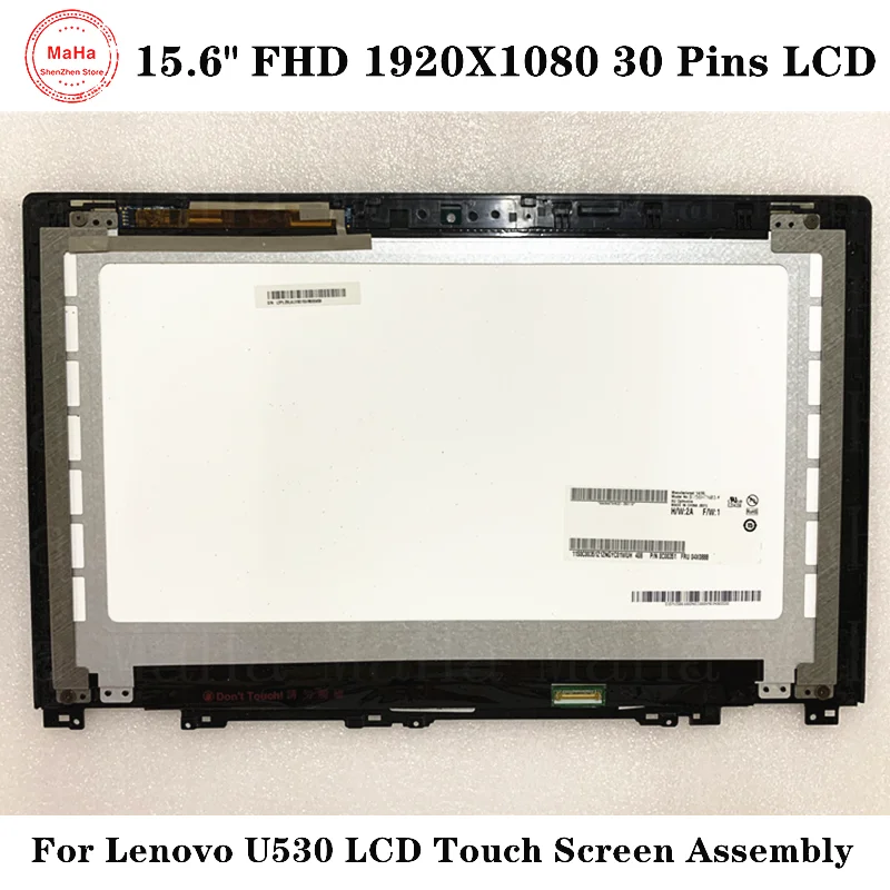 Оригинальный ЖК дисплей 15 6 дюйма для Lenovo Ideapad U530 сенсорный экран в сборе с рамкой
