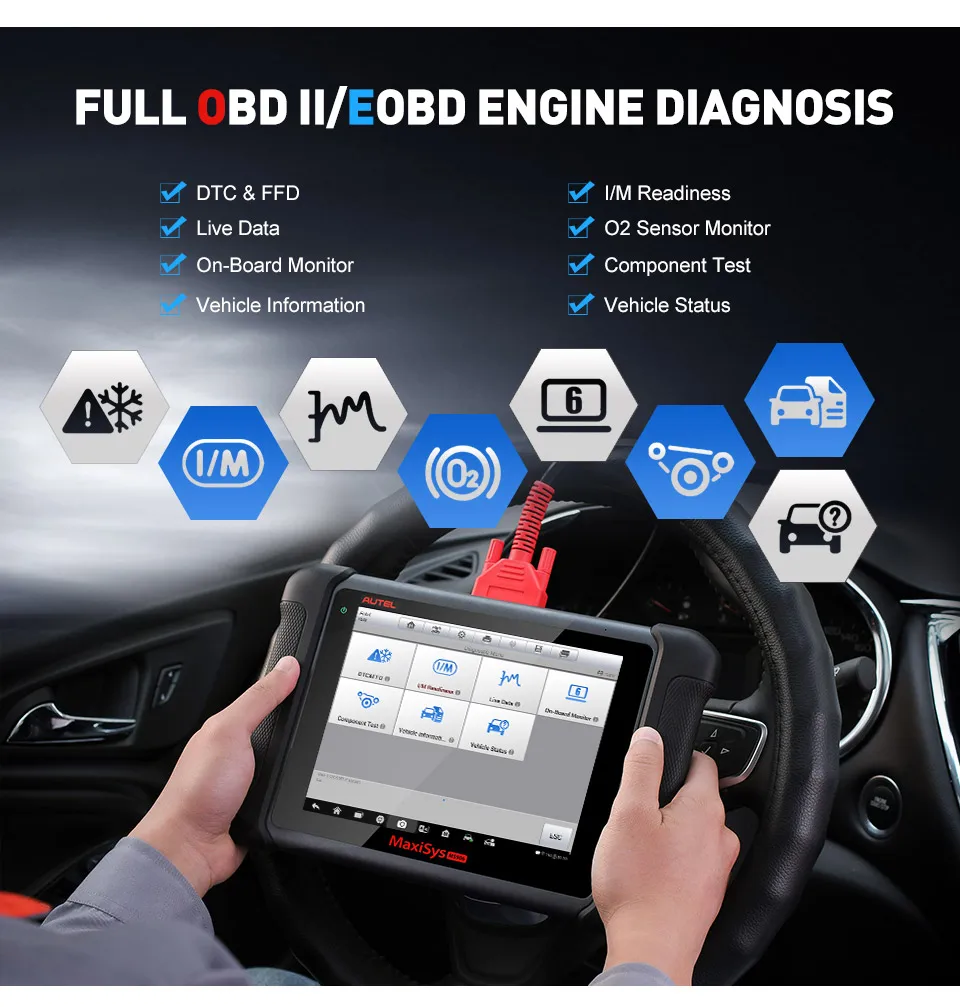 AUTEL MaxiSYS MS906 автоматический диагностический Автомобильный ключ ЭБУ инжектор кодирования OBD2 сканер ABS SRS EPB SAS DPF DS708 DS808 OE-level