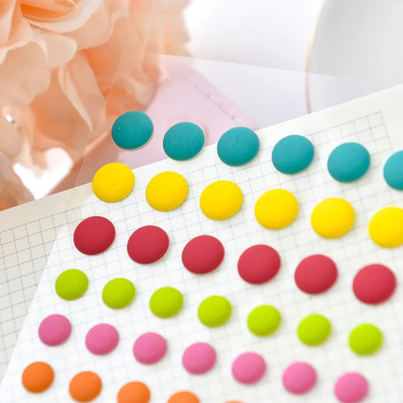 Handmade colorful round candy sticker DIY creative fairy journal photo album mobile phone decoration stickers