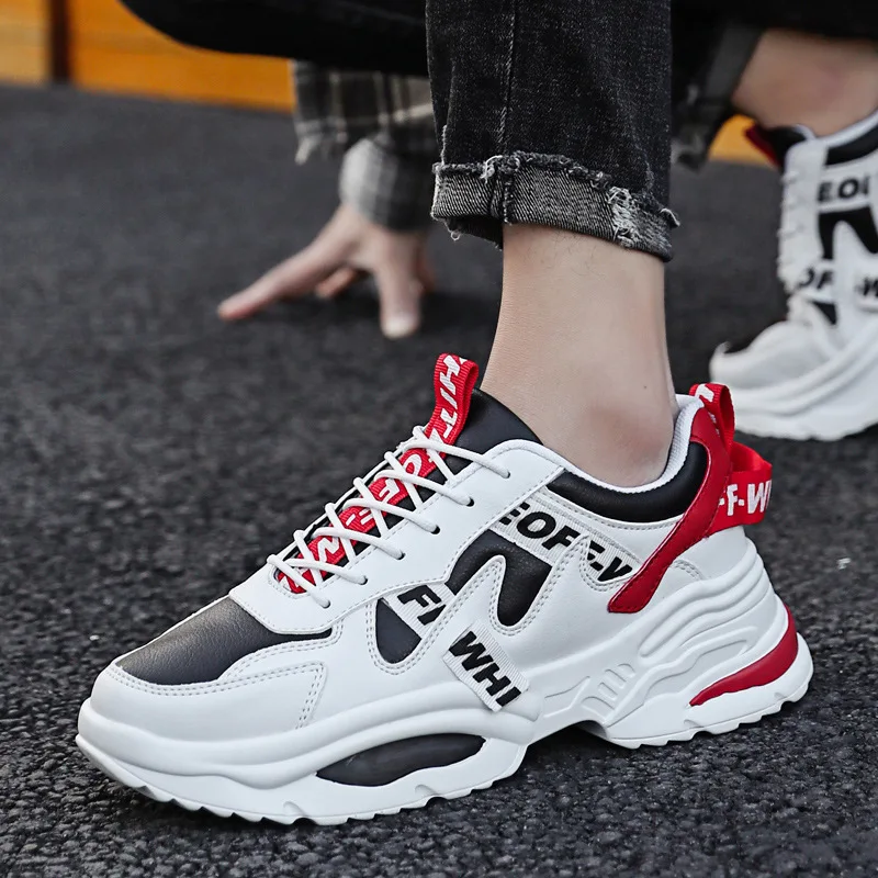 

MEN'S SHOES Spring And Autumn New Style Sports Footwear Men Extra High MacBook Shoe Teenager Trendy Shoes Old Man Shoes
