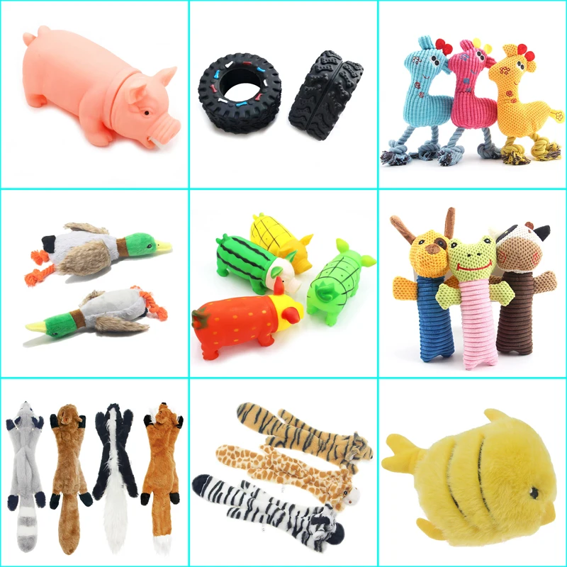 1pc Colorful Screaming Rubber Pig Pet Teasing Squeak Squeaker Chew Toy Puppy Toy for Dogs for Large Dogs Sound Voice Dog Toys
