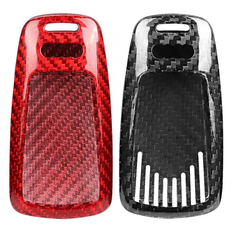 

Hot Sell Brand New Carbon Fiber Key Case Shell Cover Cap Protector Fit for Audi A4L A4 A5 TT 2017 Red/Black Car Accessories