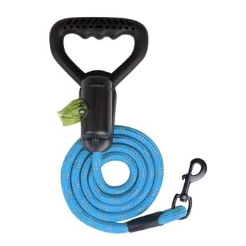 

Dog Leashes Reflective Leash For Dogs Running Training With Heavy Duty Ergonomic Soft Rubber Handle And Highly Reflect Thread