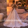 Fmogl Sexy Backless Cap Sleeve Lace Princess Wedding Dress 2022 Appliques Beaded Flowers Court Train Vintage A Line Bridal Gowns ► Photo 2/5