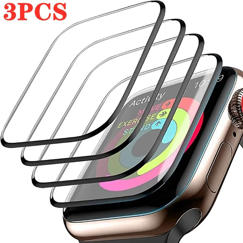 3D Водонепроницаемая Защита экрана для Apple Watch 7 6 SE 5 4 45 мм 41 40 44 не закаленное стекло