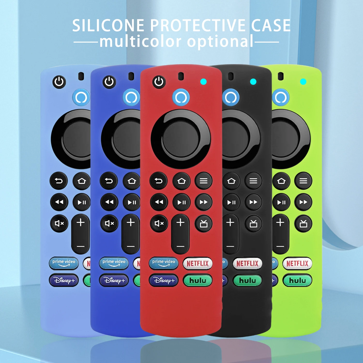 

Silicone Cover Fit for Amazon ALEXA Voice AFire TV Stick 4K 3rd Gen Generation Remote Control Shockproof Anti-Slip Protector