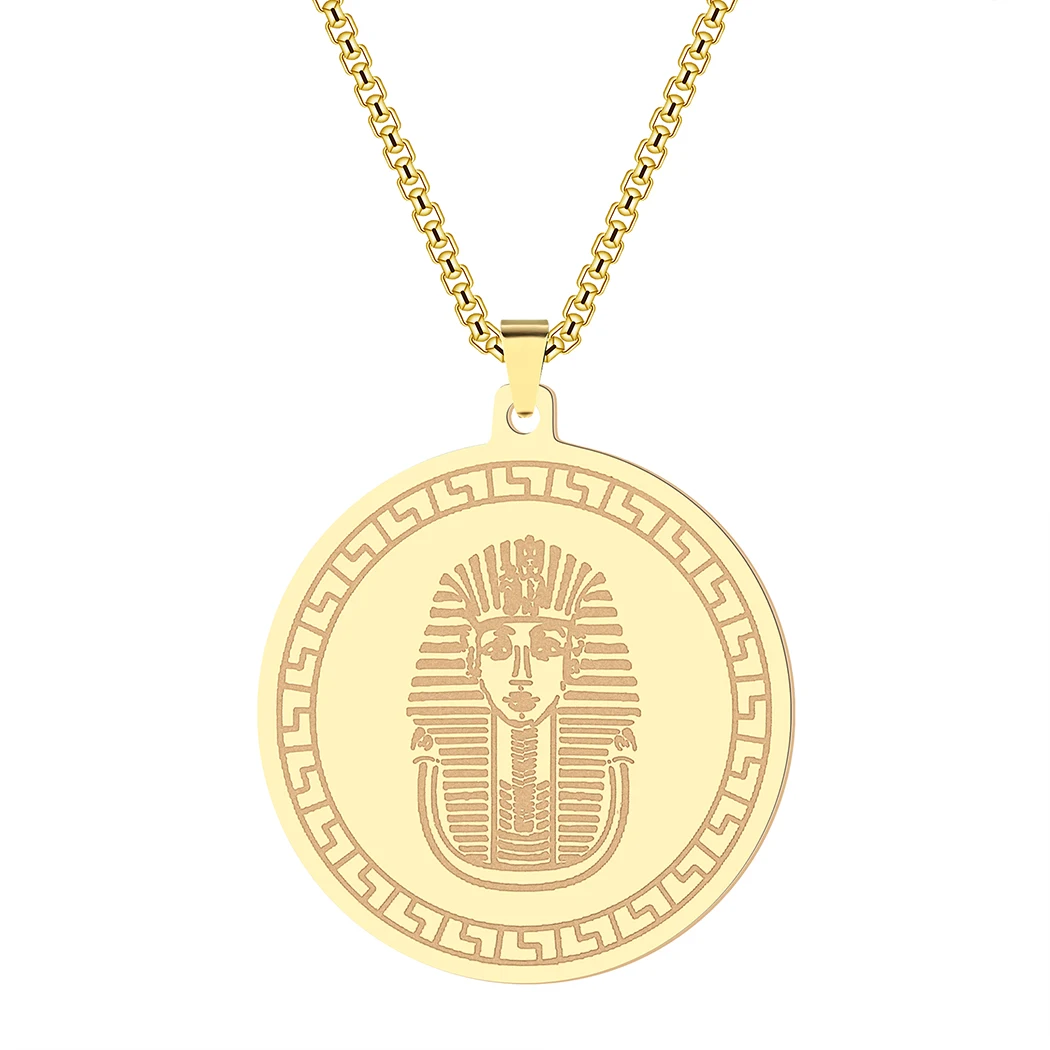 Kinitial новое ожерелье из Египта подвеска-танкхамун с геометрическим кольцом колье