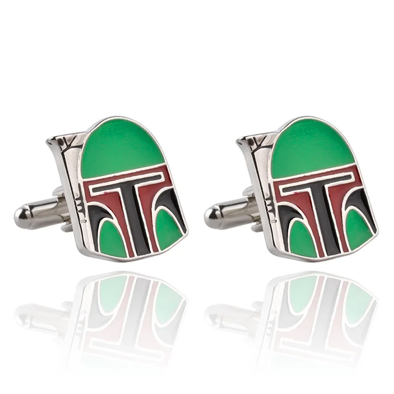 Star Wars Cuff Links Buttons Falcon Darth Vader Letter Tie Clips Alloy Shirt Cufflinks Men Jewelry Gift - Окраска металла: 02