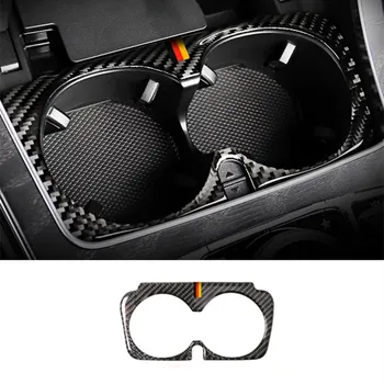 

Carbon Fiber Center Console Water Cup Holder Frame Decoration Cover Trim 2015-2019 For Benz C Class W205 GLC X253