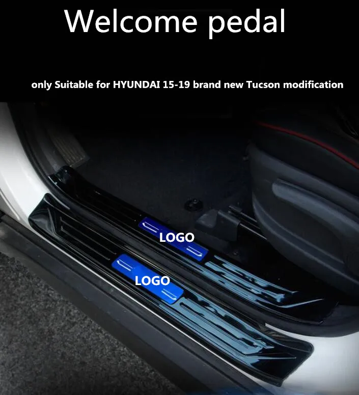 

Welcome pedal only Suitable for HYUNDAI 15-19 brand new Tucson modification, stainless steel welcome pedal special decoration