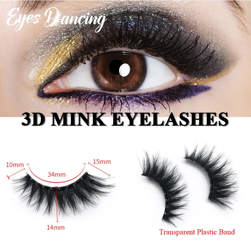 

Eyes Dancing 3D Thick Mink Lashes Cross Eyelashes Makeup Lash Extension Tool Natural Long Mink False Eyelashes