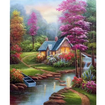 

5D Diamond Painting Scenery Autumn Tree Full Round Mosaic Landscape Diamond Embroidery Rhinestone DIY Cross Stitch Handmade