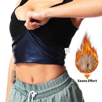 

Sauna Sweat Vest Women Polymer Waist Trainer Weight Loss Shapewear Tummy Slimming Sheath Workout Body Shaper Corset Fajas Top