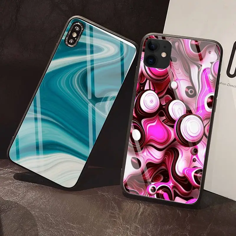Модный мраморный чехол для телефона из закаленного стекла iPhone 12 Pro Max Mini 11 XR XS MAX 8X7