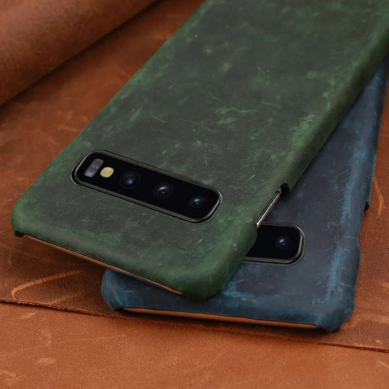 Чехол для мобильного телефона Samsung s10 lite a10 a80 s4 s5 note 4 5 7 a3 a5 a6 a7 a8 2016 a9 2017 Crazy horse кожа j3