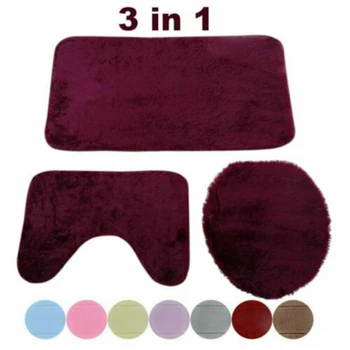

Non-Slip Floor Carpet 3 In 1 Bathroom Memory Foam Mat Comfortable Toilet Rug Durable Rebound Mattress Home Accessories