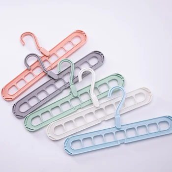 

9-hole Clothes Drying Rack Pro Clothes Hanger Multi-functional Plastic Scarf Clothes Storage Hangers Space Saving Storage Rack