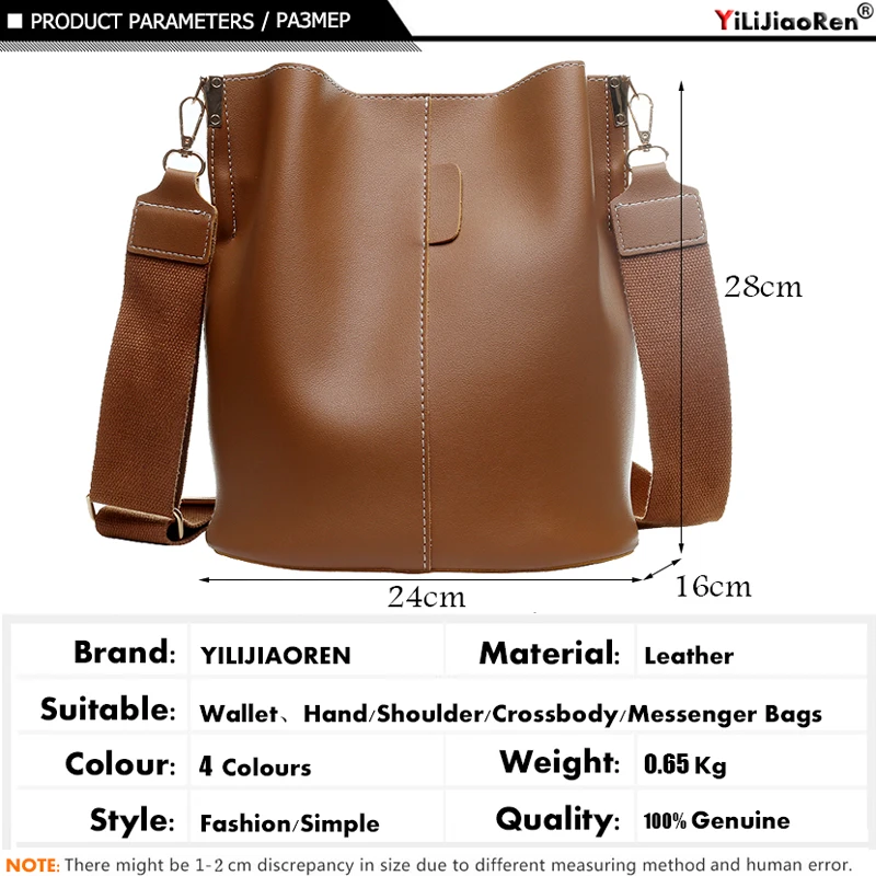 Модная Большая вместительная женская сумка-мешок, высококачественные мягкие кожаные сумки через плечо для женщин с широким плечевым ремнем