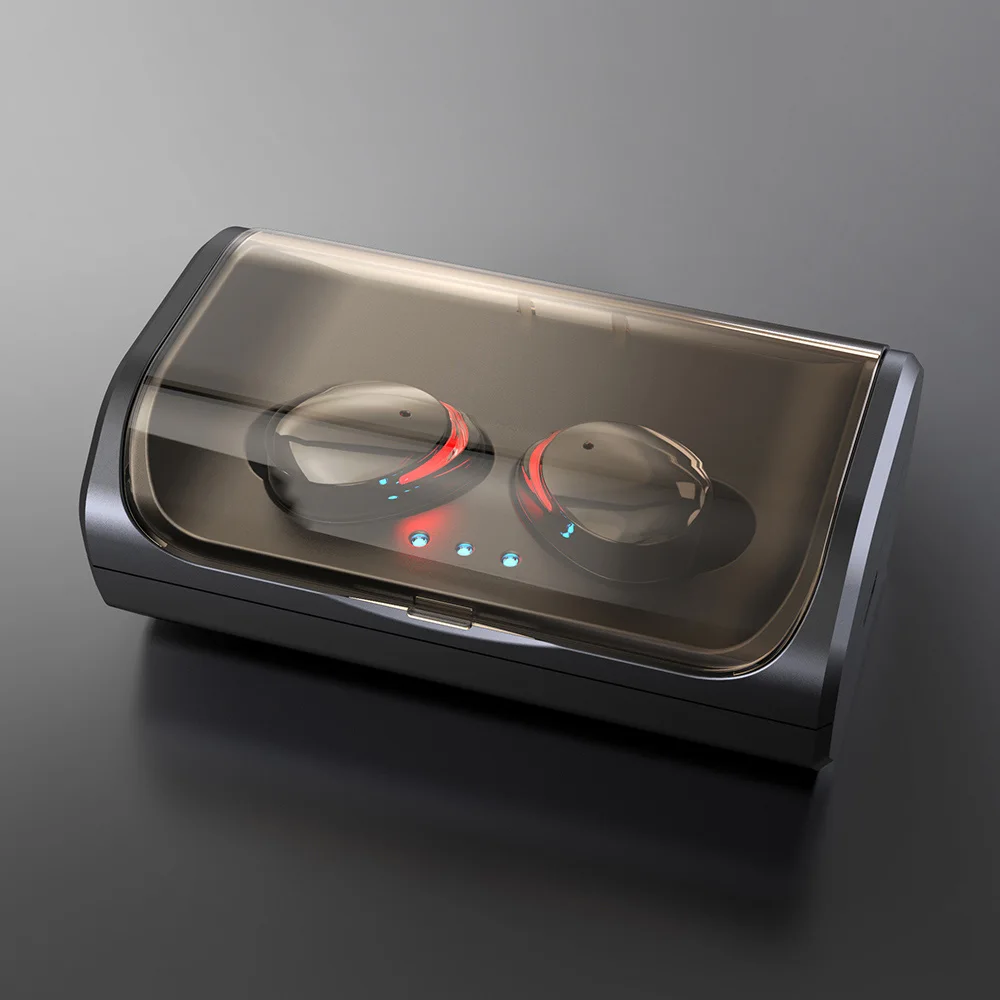 

TWS T8 Bluetooth 5.0 True Wireless Headphones In-Ear Earbuds w/ Dual Microphone Charging BoxTouch Control Stereo Music Earphone