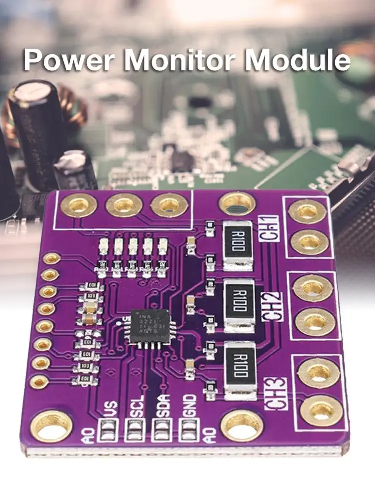 CJMCU 3221 INA3221 Power Monitor Module Triple way Low Side High Side I2C Output Current Power 4