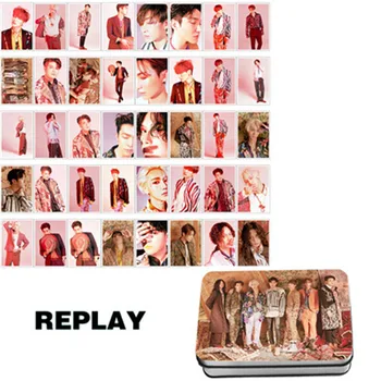 

Hot KPOP SUPER JUNIOR SJ REPLAY 8Th Album LOMO Cards Photo Card Photocard With Metal Rron Box LU6962