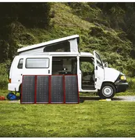 Panneau solaire portable pliable Dokio 18V 80W 100W 200W avec contrôleur 12V, panneau solaire flexible pour la maison, le camping et les voyages 4