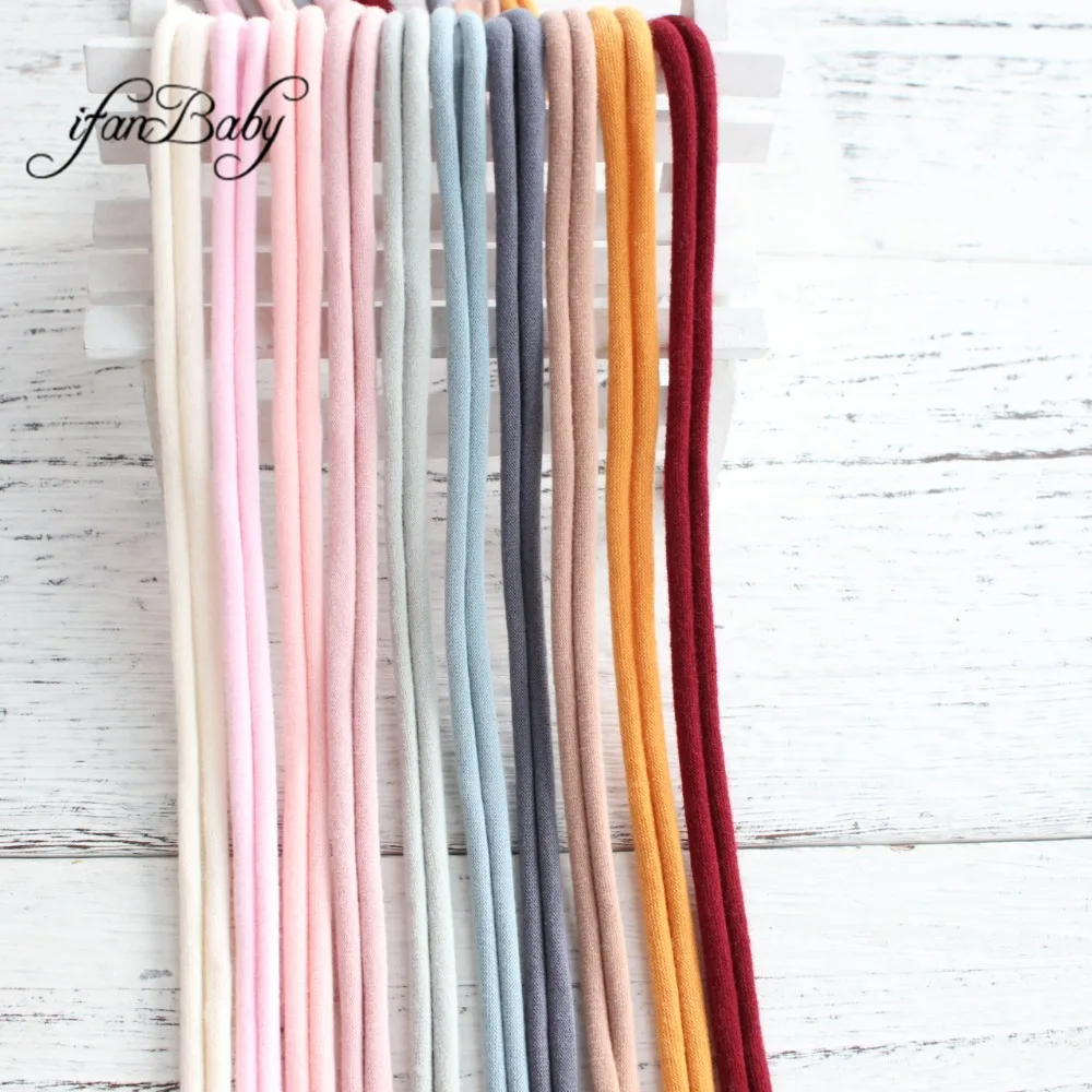 nylon headband back tie soft  elastic headband fit all kids girl adult hair accessories (1)