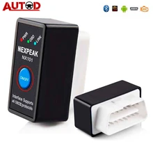NEXPEAK NX101 elm327 Bluetooth V1.5 считыватель кода двигателя Мини OBD2 сканер автомобильный диагностический инструмент OBD 2 автоматический сканер