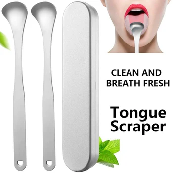 

2PCS Tongue Coating Cleaner Remove Tongue Dirt Scraping Tongue Artifact Scraper Cleaning Brush Tool for Oral C