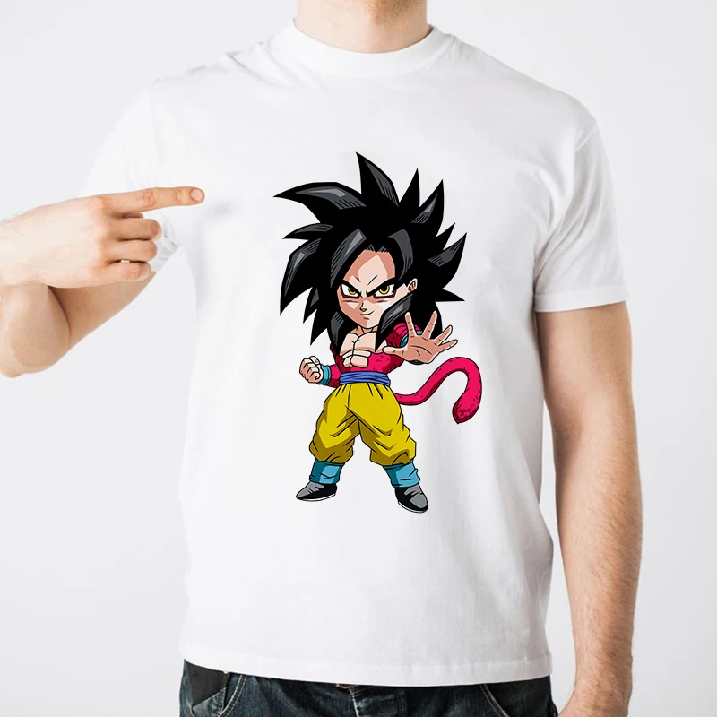 Эффектная Мужская футболка с Драконий жемчуг Z Goku, Высококачественная Спортивная модная повседневная брендовая одежда Harajuku, забавные объемные футболки с аниме